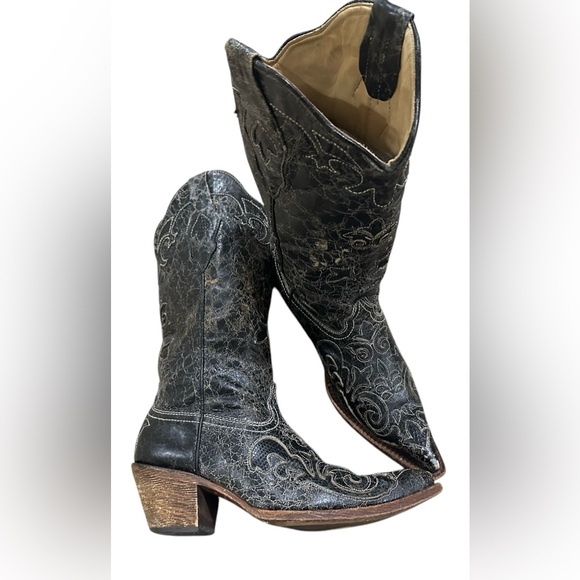 Corral distressed cowboy bootss size 7 US B7 - Picture 6 of 9